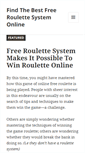 Mobile Screenshot of freeroulettesystemonline.com